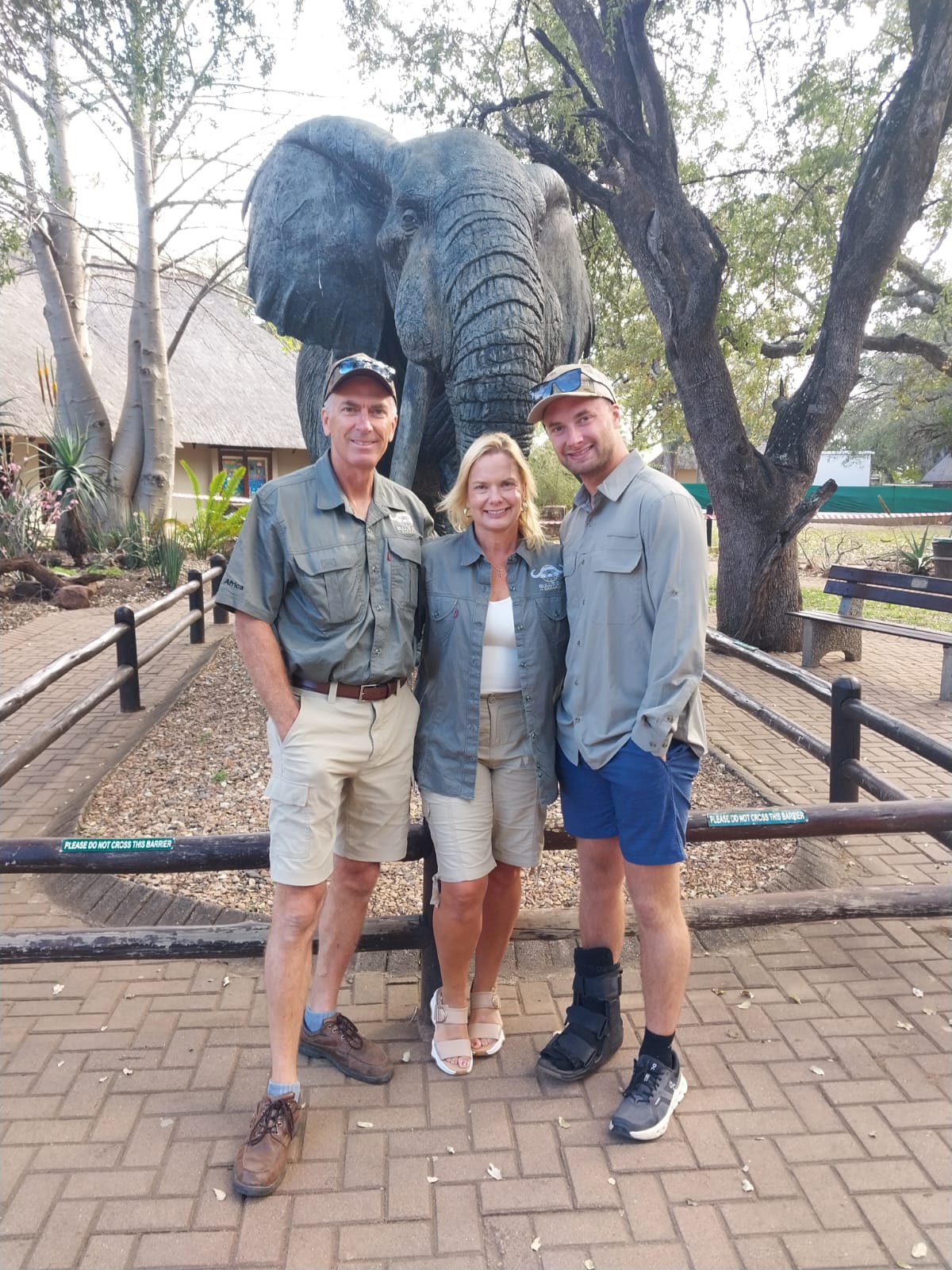 A client next to their hunting trophy